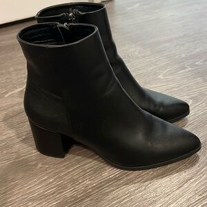 Madden girl black leather booties. Size 8